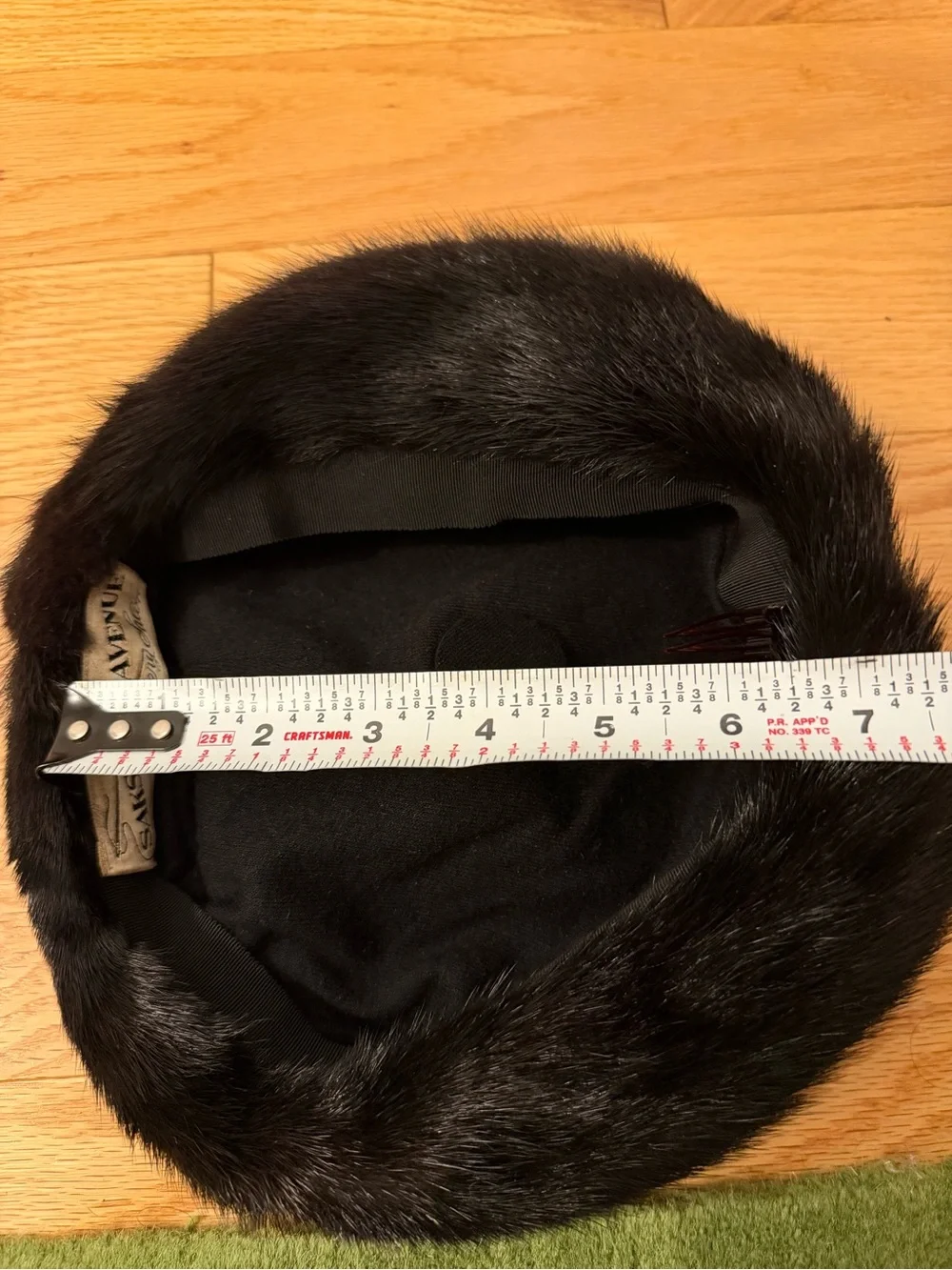 Black Fur Pom Beanie Hat